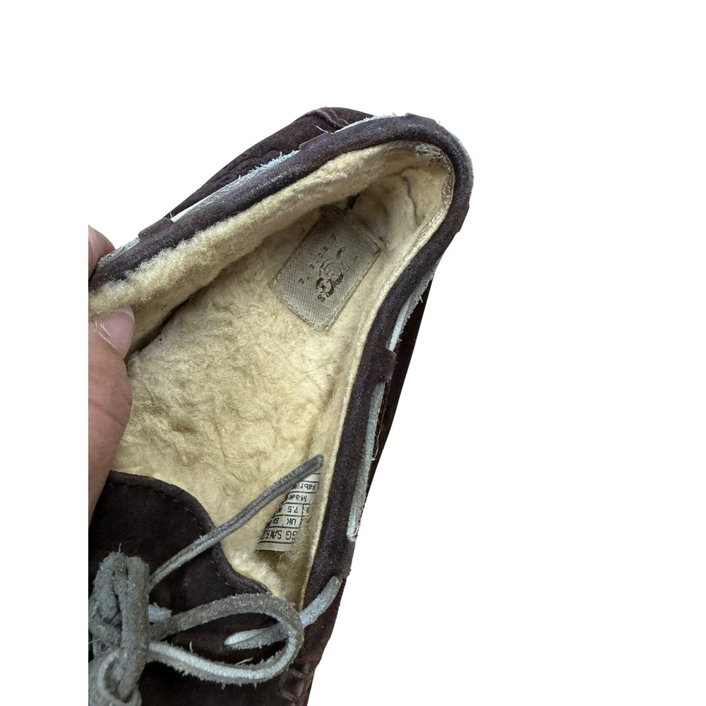 UGG Australia Dakota Espresso Brown Suede Sheepskin Moccasin Slippers Womens 9 - Picture 13 of 13